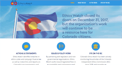 Desktop Screenshot of coethicswatch.org